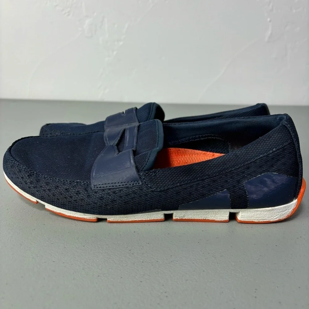 SWIMS Breeze Men's Blue Navy Penny Loafers Boat Shoes Water Size 8 Slip On